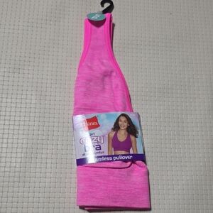 NWT Hanes Get Cozy Bra All Day Comfort Vibrant Pink Seamless Bra Small